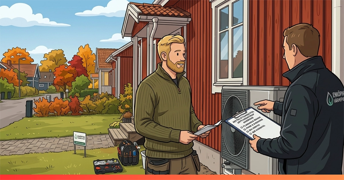 installerar en luftvärmepump Enköping